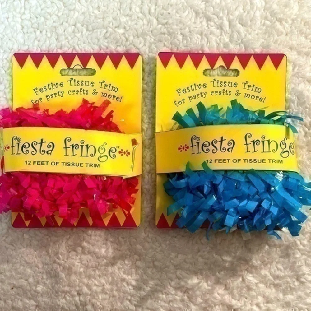 Party Partners Pink & Blue Fiesta Fringe Trim